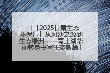 「2025甘肃生态环保行」从风沙之源到生态绿洲——青土湖华丽转身书写生态新篇