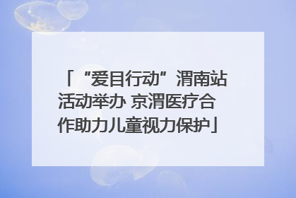 “爱目行动”渭南站活动举办 京渭医疗合作助力儿童视力保护