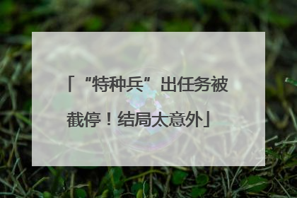 “特种兵”出任务被截停！结局太意外