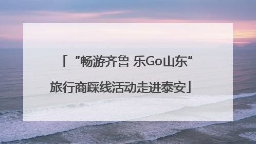 “畅游齐鲁 乐Go山东”旅行商踩线活动走进泰安
