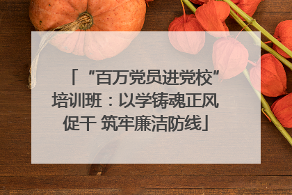 “百万党员进党校”培训班：以学铸魂正风促干 筑牢廉洁防线