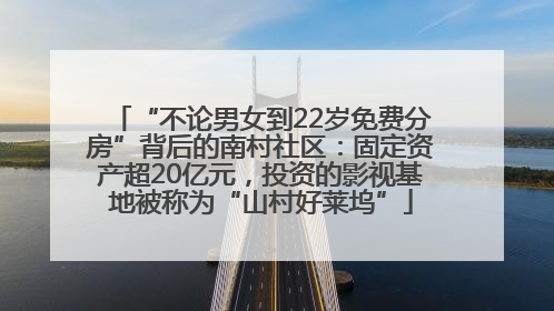 “不论男女到22岁免费分房”背后的南村社区：固定资产超20亿元，投资的影视基地被称为“山村好莱坞”