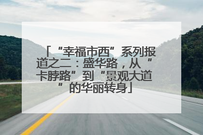 “幸福市西”系列报道之二：盛华路，从“卡脖路”到“景观大道”的华丽转身