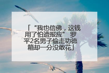 “我也信佛，这钱用了怕遭报应” 罗平2名男子偷走功德箱却一分没敢花
