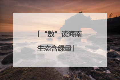 “数”读海南生态含绿量