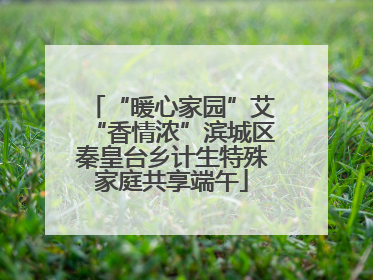 “暖心家园”艾“香情浓”滨城区秦皇台乡计生特殊家庭共享端午