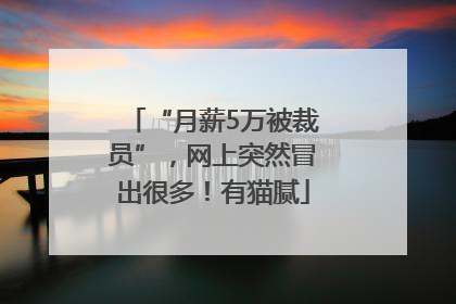 “月薪5万被裁员”，网上突然冒出很多！有猫腻