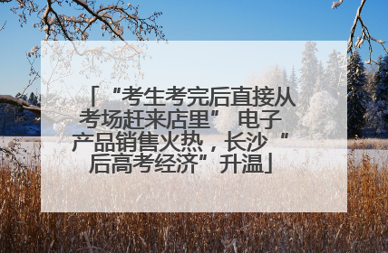 “考生考完后直接从考场赶来店里” 电子产品销售火热，长沙“后高考经济”升温