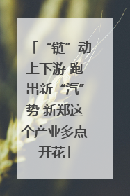 “链”动上下游 跑出新“汽”势 新郑这个产业多点开花