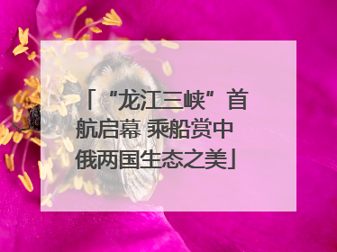 “龙江三峡”首航启幕 乘船赏中俄两国生态之美