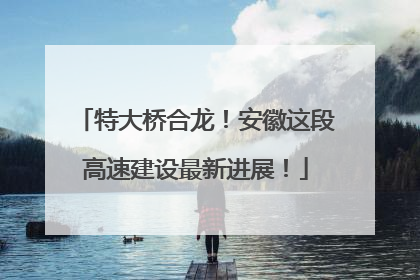 特大桥合龙！安徽这段高速建设最新进展！