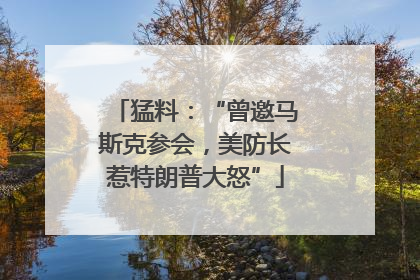 猛料：“曾邀马斯克参会，美防长惹特朗普大怒”