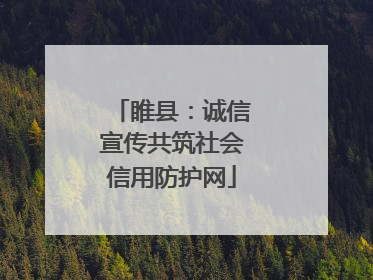 睢县：诚信宣传共筑社会信用防护网