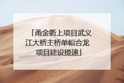 甬金衢上项目武义江大桥主桥单幅合龙 项目建设提速