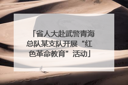 省人大赴武警青海总队某支队开展“红色革命教育”活动