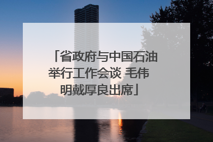 省政府与中国石油举行工作会谈 毛伟明戴厚良出席