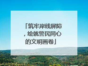 筑牢岸线屏障，绘就警民同心的文明画卷