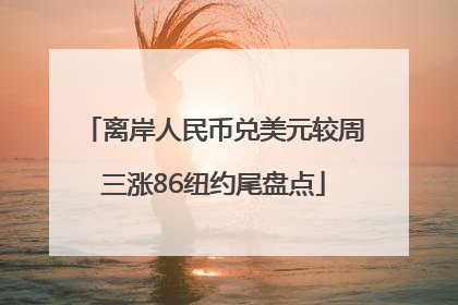 离岸人民币兑美元较周三涨86纽约尾盘点