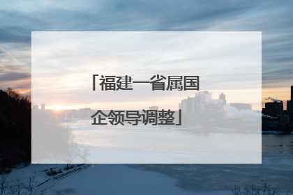 福建一省属国企领导调整