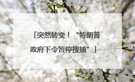 突然转变！“特朗普政府下令暂停搜捕”
