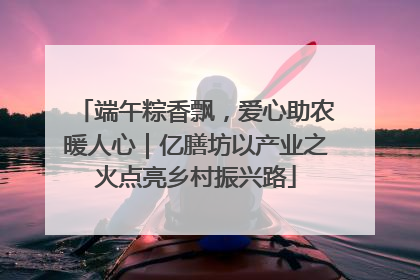 端午粽香飘，爱心助农暖人心｜亿膳坊以产业之火点亮乡村振兴路