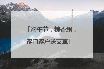 端午节，粽香飘，逐门逐户送艾草