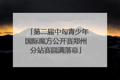 第二届中匈青少年国际魔方公开赛郑州分站赛圆满落幕