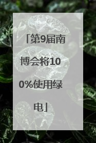 第9届南博会将100%使用绿电