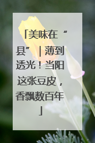 美味在“县”｜薄到透光！当阳这张豆皮，香飘数百年