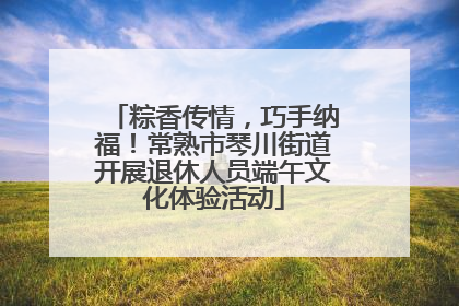 粽香传情，巧手纳福！常熟市琴川街道开展退休人员端午文化体验活动