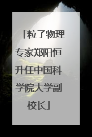 粒子物理专家郑阳恒升任中国科学院大学副校长