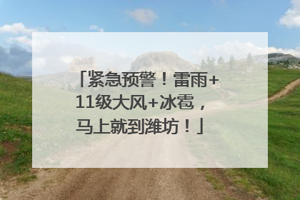 紧急预警！雷雨+11级大风+冰雹，马上就到潍坊！