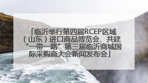 临沂举行第四届RCEP区域（山东）进口商品博览会、共建“一带一路”第三届临沂商城国际采购商大会新闻发布会