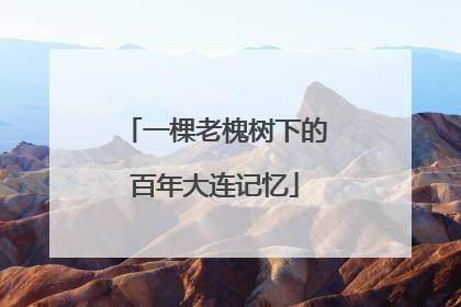 一棵老槐树下的百年大连记忆