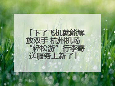 下了飞机就能解放双手 杭州机场“轻松游”行李寄送服务上新了