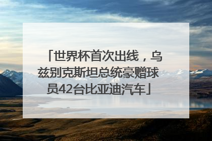 世界杯首次出线，乌兹别克斯坦总统豪赠球员42台比亚迪汽车