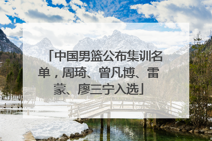 中国男篮公布集训名单，周琦、曾凡博、雷蒙、廖三宁入选