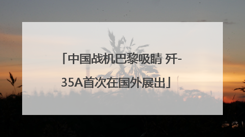 中国战机巴黎吸睛 歼-35A首次在国外展出