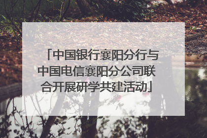 中国银行襄阳分行与中国电信襄阳分公司联合开展研学共建活动