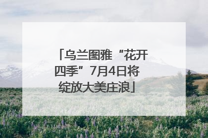 乌兰图雅“花开四季”7月4日将绽放大美庄浪
