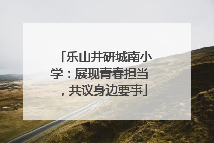 乐山井研城南小学：展现青春担当，共议身边要事