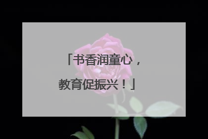 书香润童心，教育促振兴！