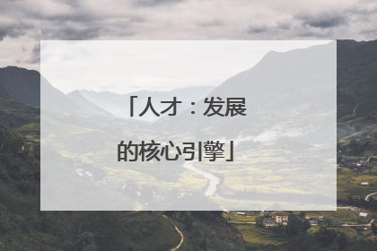 人才：发展的核心引擎