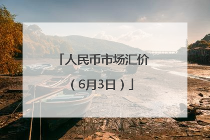 人民币市场汇价（6月3日）
