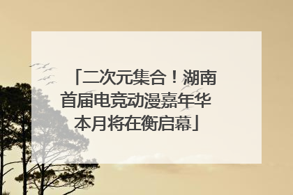 二次元集合！湖南首届电竞动漫嘉年华本月将在衡启幕