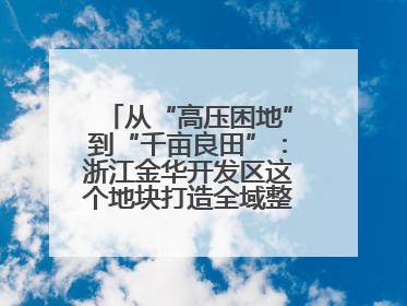 从“高压困地”到“千亩良田”：浙江金华开发区这个地块打造全域整治示范样本