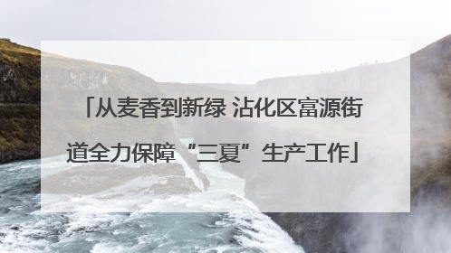 从麦香到新绿 沾化区富源街道全力保障“三夏”生产工作