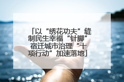 以“绣花功夫”缝制民生幸福“针脚” 宿迁城市治理“十项行动”加速落地