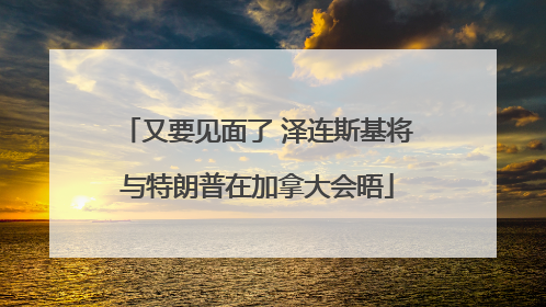 又要见面了 泽连斯基将与特朗普在加拿大会晤