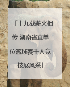 十九载薪火相传 湖南省直单位篮球赛千人竞技展风采